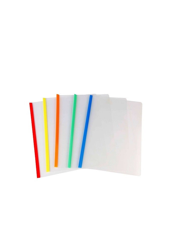 Libra Sliding Bar File A4 Mix Color (Pack of 5pcs) - Image 1