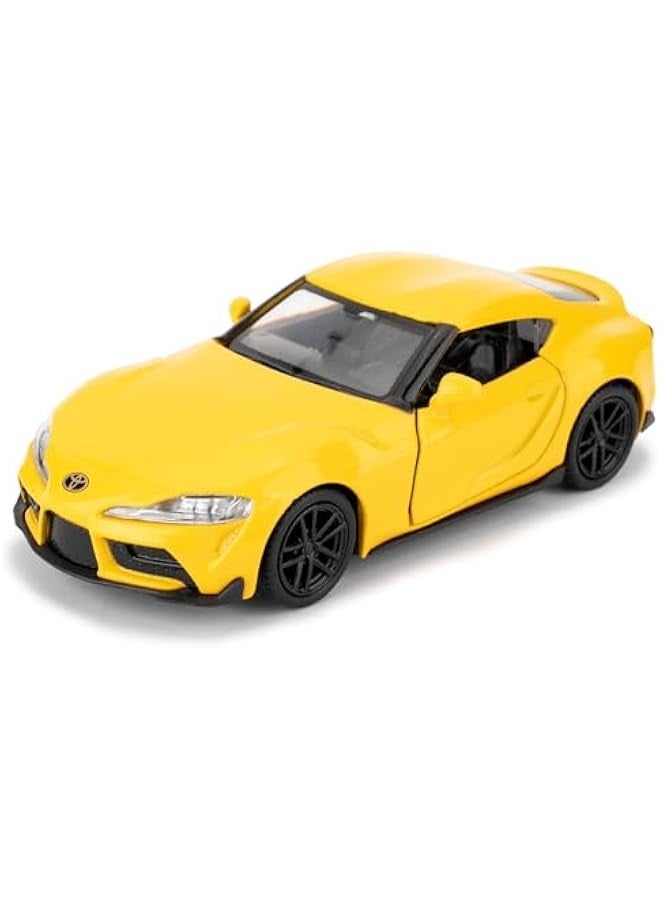 1/36 Toyota Supra Alloy Model Car with Pull Back Function Toy Car for Collecting and Decorating Model Toys, Car Gifts for Boys and Girls (Yellow) - Image 1