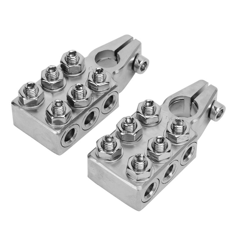 قطعتان من نهايات طرف بطارية 12 مسارًا - كتلة توزيع شريط حافز للبطارية من 8AWG إلى 4/0(XL) AWG لطرف بطاريه قمة مخروطية مطابق لمواصفات SAE DIN EN - Image 5