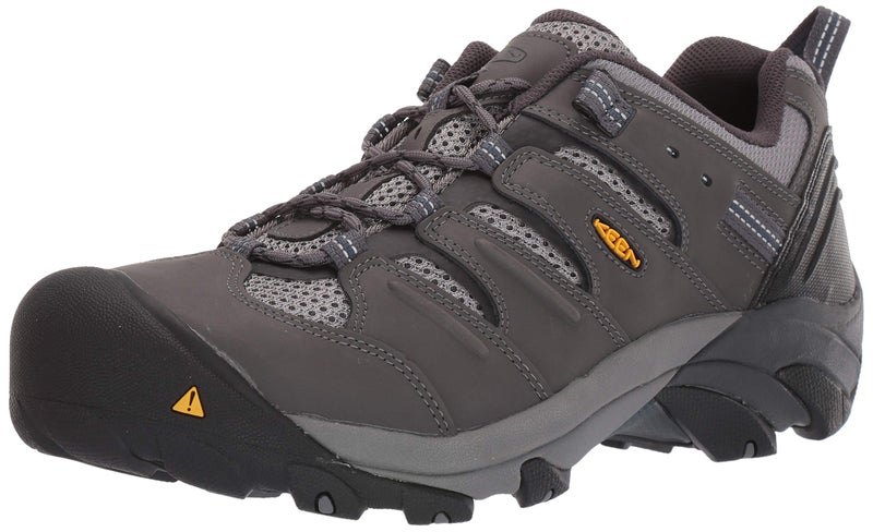 KEEN Utility Men's Lansing Low Height Steel Toe Work Shoes, Magnet/Majolica Blue, 10.5 US - Image 1