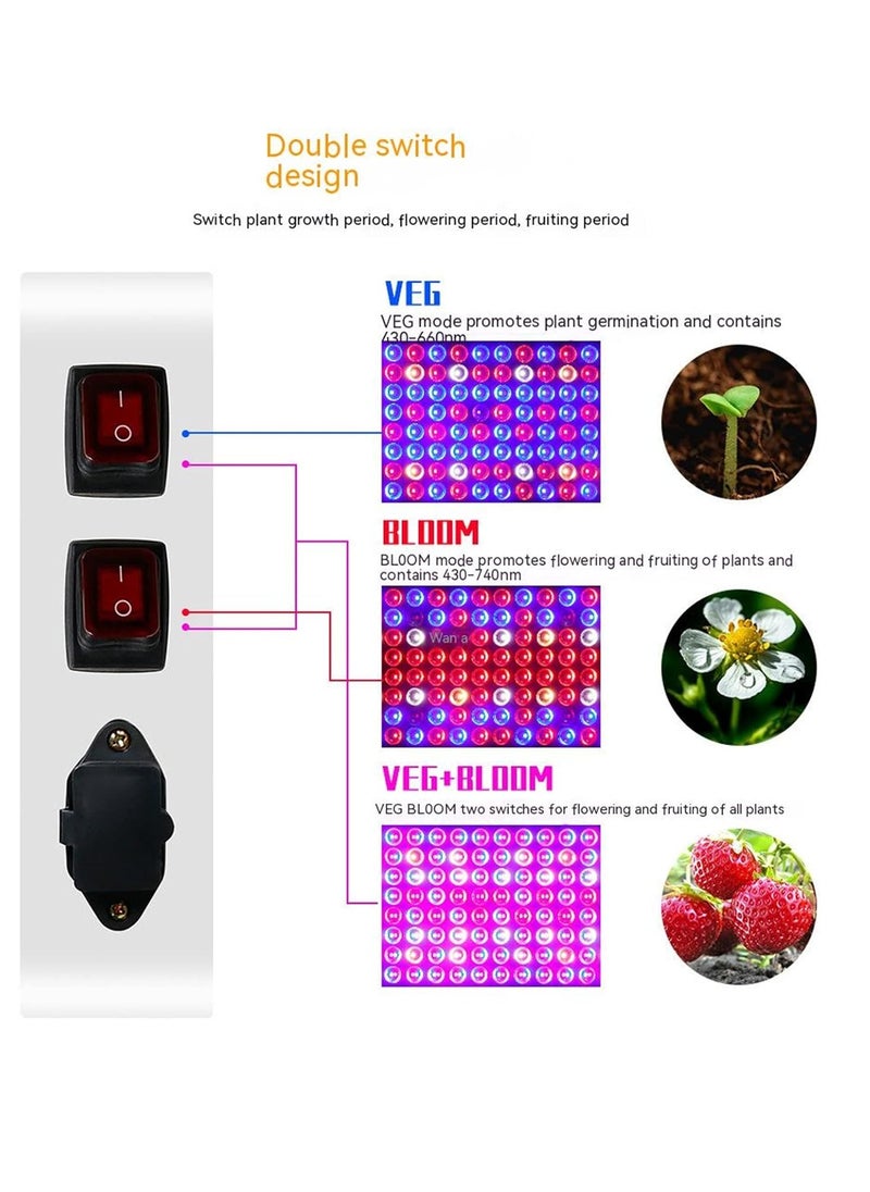ضوء النمو الداخلي 192/287 LED ضوء الطيف الكامل قابل للتعديل رقبة البجعة 2 أوضاع تبديل للخضروات الدفيئة الداخلية 1000 واط، 12,402 × 7,874 × 1,575 بوصة - pzsku/Z9ED34E9A1CD9D53D1618Z/45/_/1732010837/d0cae582-f76a-4814-b664-e80716a3d106