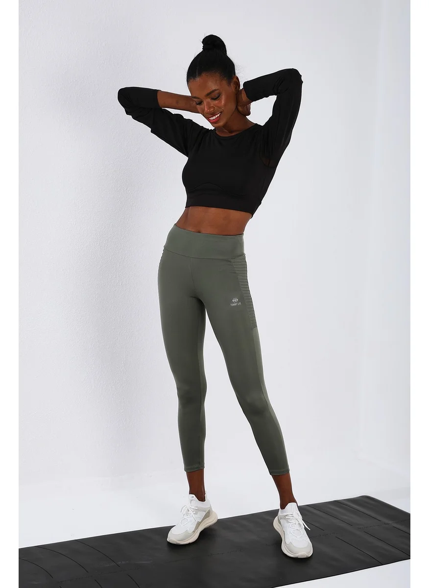 Tommy Life Çağla Women's High Waist Slim Fit Skinny Leg Leggings-94568