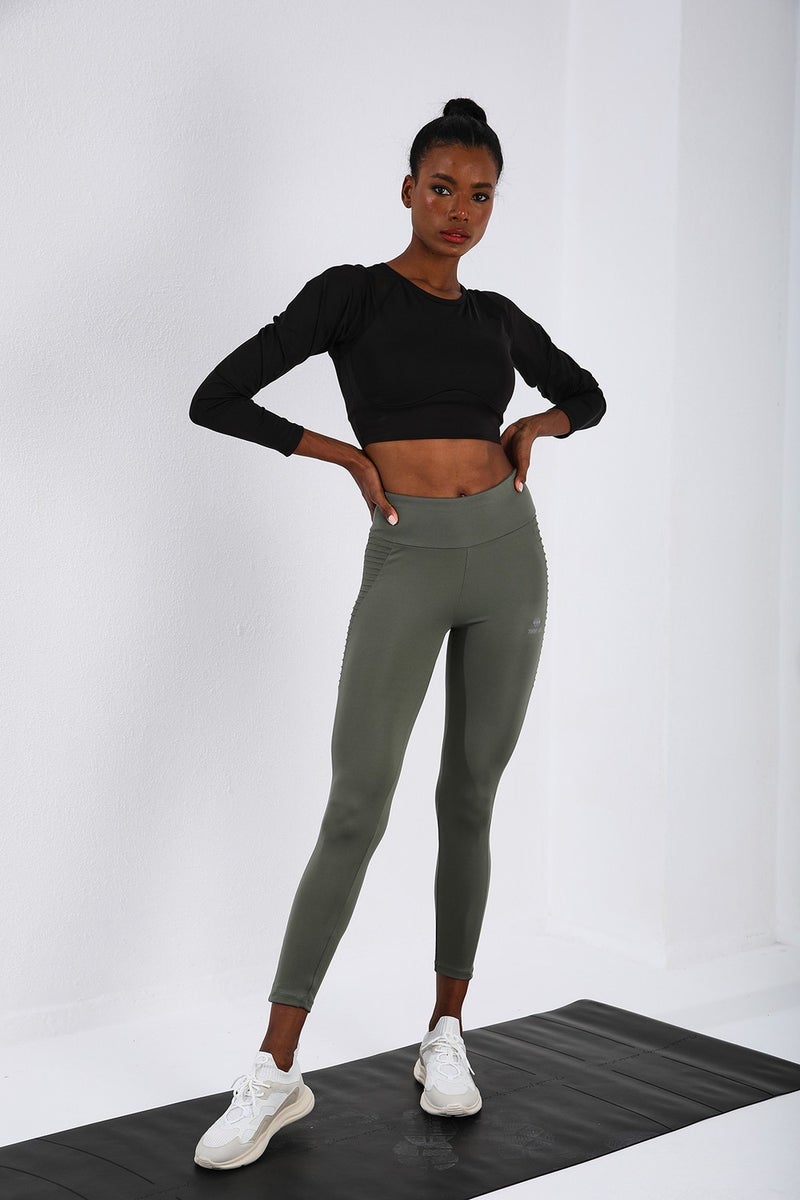 Tommy Life Çağla Women's High Waist Slim Fit Skinny Leg Leggings-94568  - Image 1