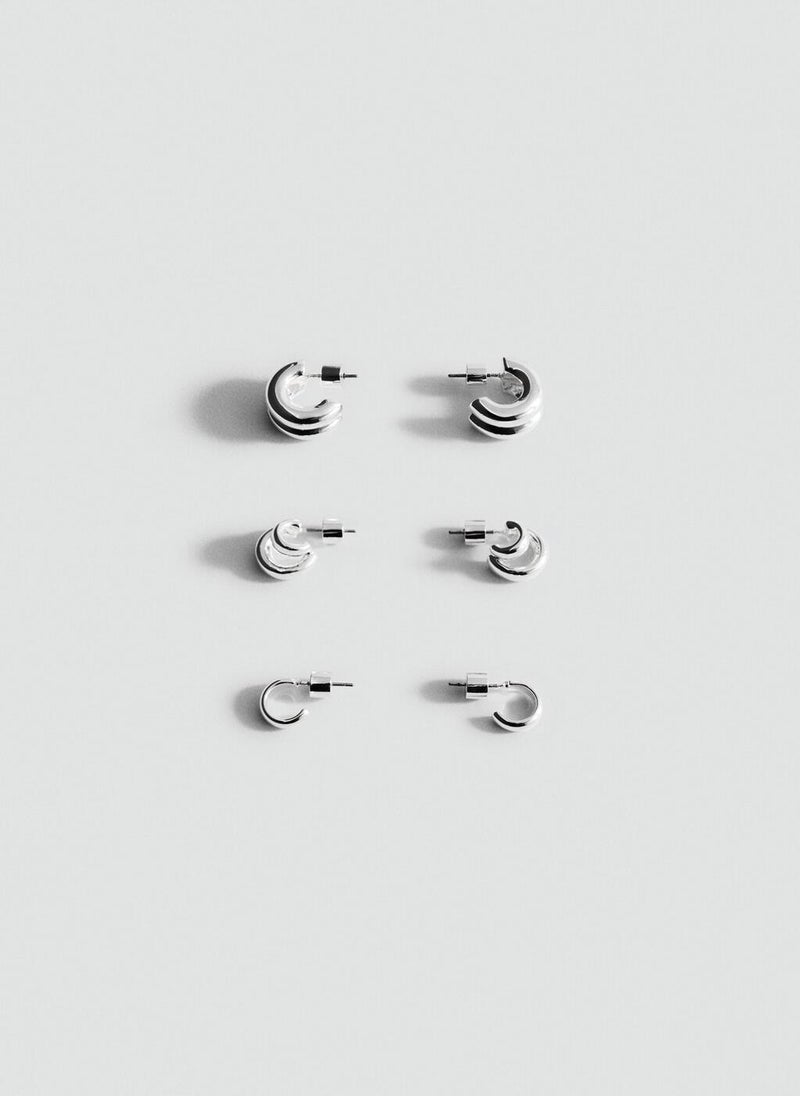 MANGO Set Of Combined Hoop Earrings  - Image 1