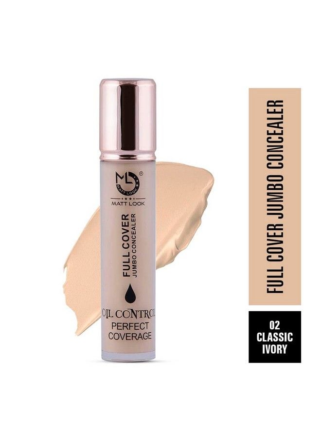 matt look Mattlook Full Cover Concealer Oil Control Waterproof Liquid Moisturizer Foundation Matte Finish ; Classicivory (11Ml)  - Image 3