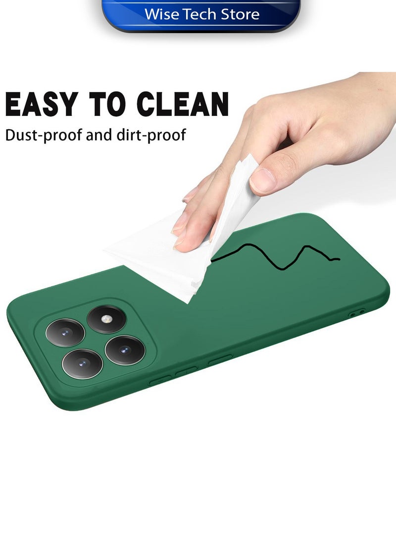 دبليو تيك غطاء حماية من السيليكون السائل الناعم لهاتف شاومي 17 5G 2025 (MCRPSN) - أخضر داكن - Image 2