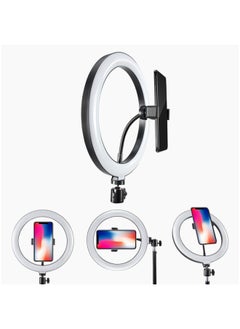 General Mobile Phone Live Broadcast Bracket Led Three-color Ring Fill Light Live Light Net Red Photography Fill Light Spot Wholesale-Specifications:160cm Bracket 10 Inch Fill Light Three-position Mobile Pho  - Image 3