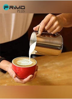 PRIMO PLUS Stainless Steel Milk Frothing Coffee Jug Silver 350ml  - Image 4