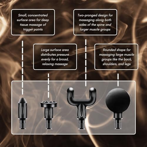 DR PT Gun Massager for Athletes Handheld Neck & Back Massager | 6 Specialized Heads | LED Touch Panel |30 Speed Level Massager for Full Body with Premium Carry Bag. (Ultra Gun) - Image 3