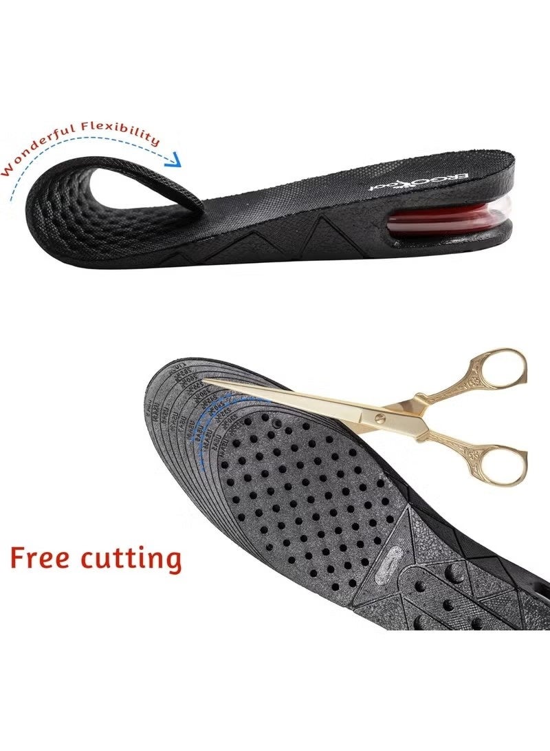 وسادة لزيادة الطول، 4 طبقات، نعال داخلية للأحذية، أسود - Image 2