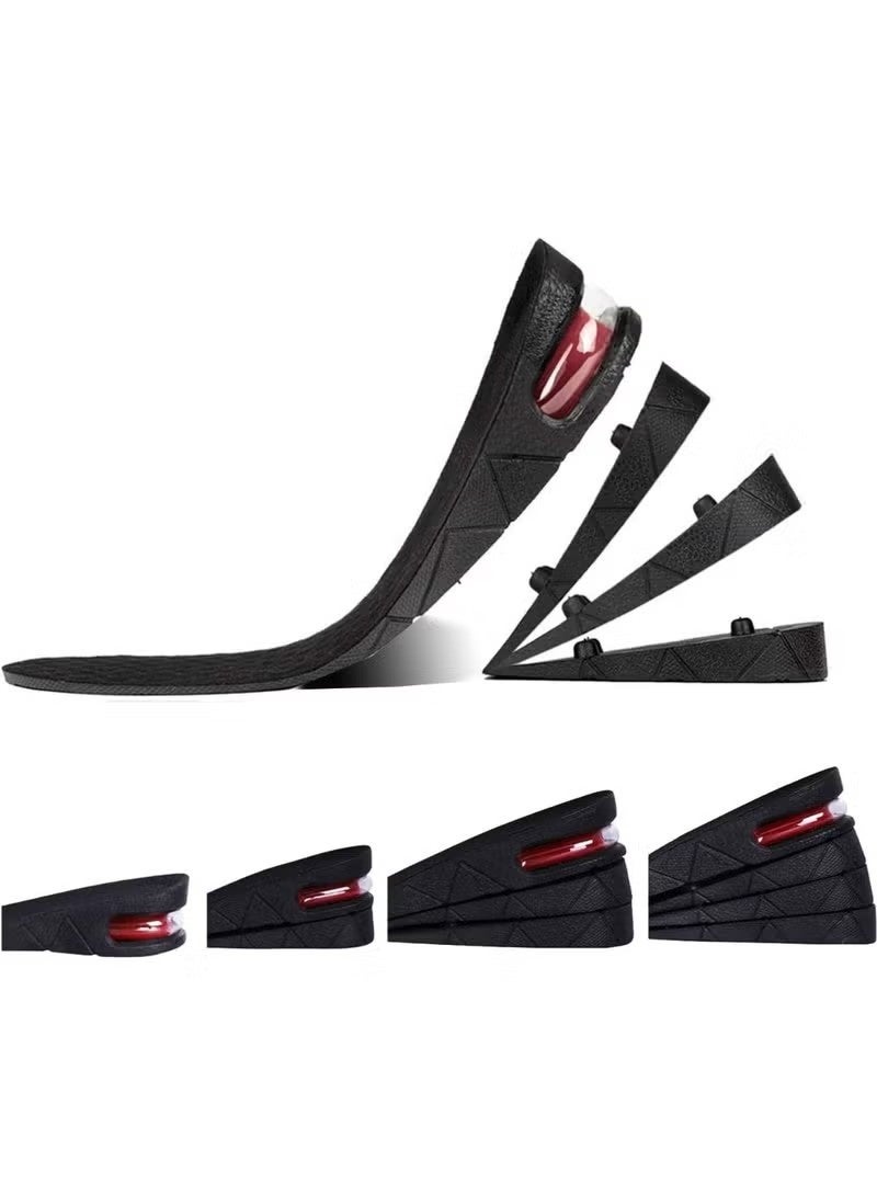 وسادة لزيادة الطول، 4 طبقات، نعال داخلية للأحذية، أسود - Image 1