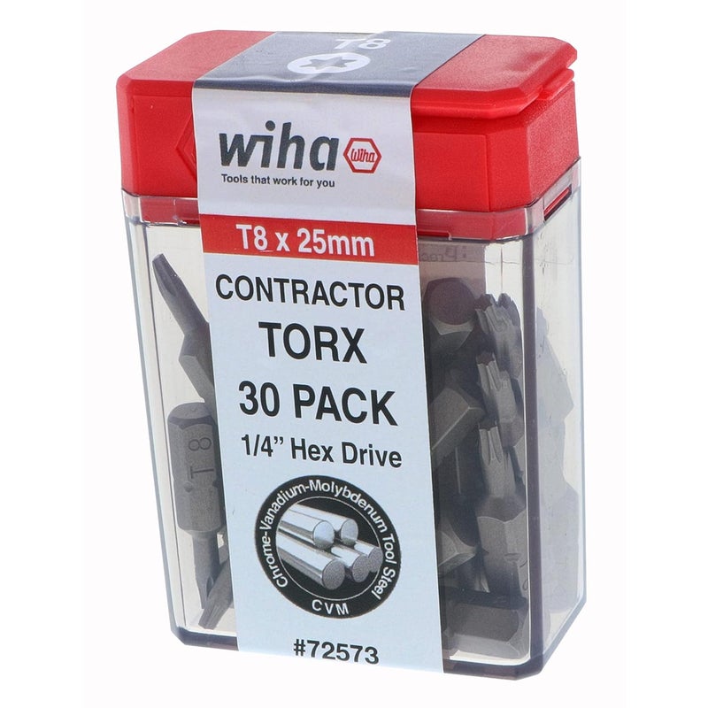 Wiha Wiha 72573 Torx Bits T8 30Pack  - Image 1