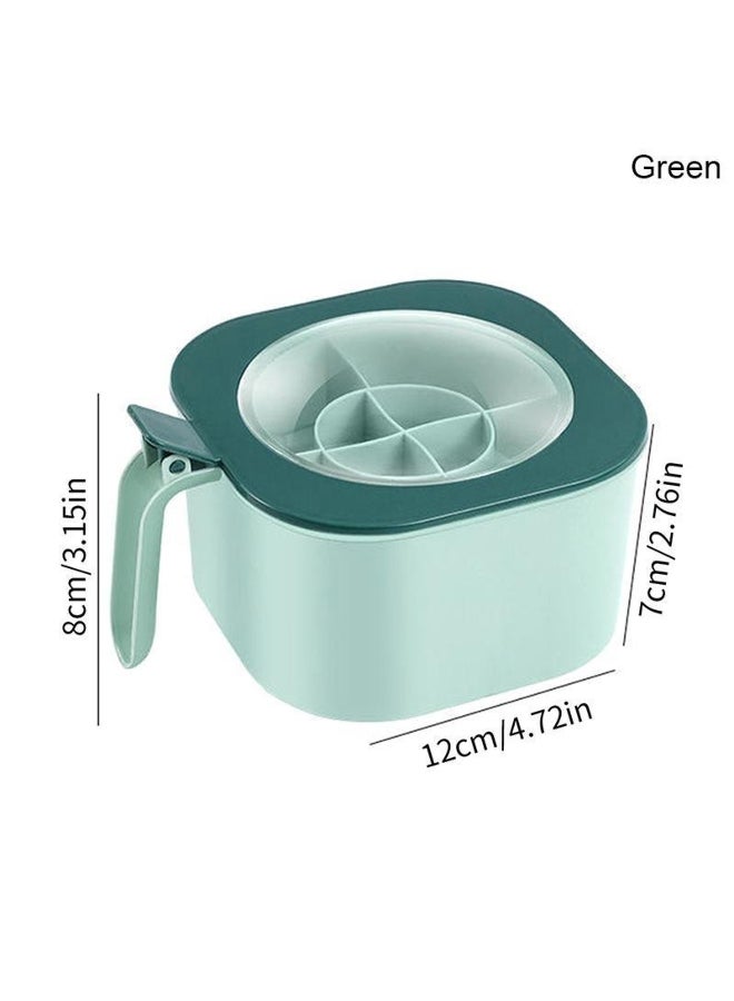 Spice Jar Seasoning Box with Spoon Multi Compartment Salt Pepper Spice Condiment Container Jars Pots Kitchen Accessories 