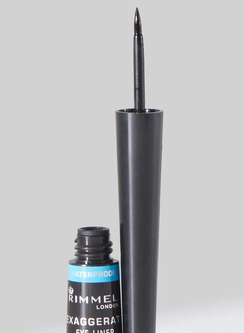 RIMMEL LONDON Exaggerate Waterproof Liquid Eyeliner- 003 Black