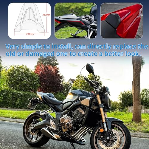 Midimttop Mototcycle Passenger Pillion Rear Seat Cover Solo Fairing Cowl compatible for HO&N&DA CB650R CBR650R CB 650R CBR 650 R Accessories 2024 2025(Matte Black) - Image 5