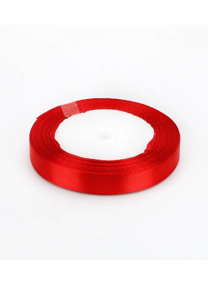 Red Satin Ribbon, 12mm x 25yd Double Faced Polyester Ribbon for Gift Wrapping, Party Favors, Wedding Decorations, Bow Making, Bouquets, Sewing Projects & Craft Supplies - Image 3