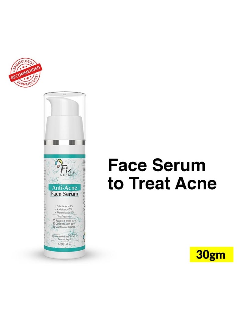 فيكسديرما مصل حمض الساليسيليك 2% لعلاج حب الشباب والبقع مع 5% حمض الأزيلايك و4% حمض المندليك | سيروم للوجه مضاد لحب الشباب | مصل الوجه للرجال والنساء | مصل الوجه للبشرة الدهنية - 30 جرام - Image 2
