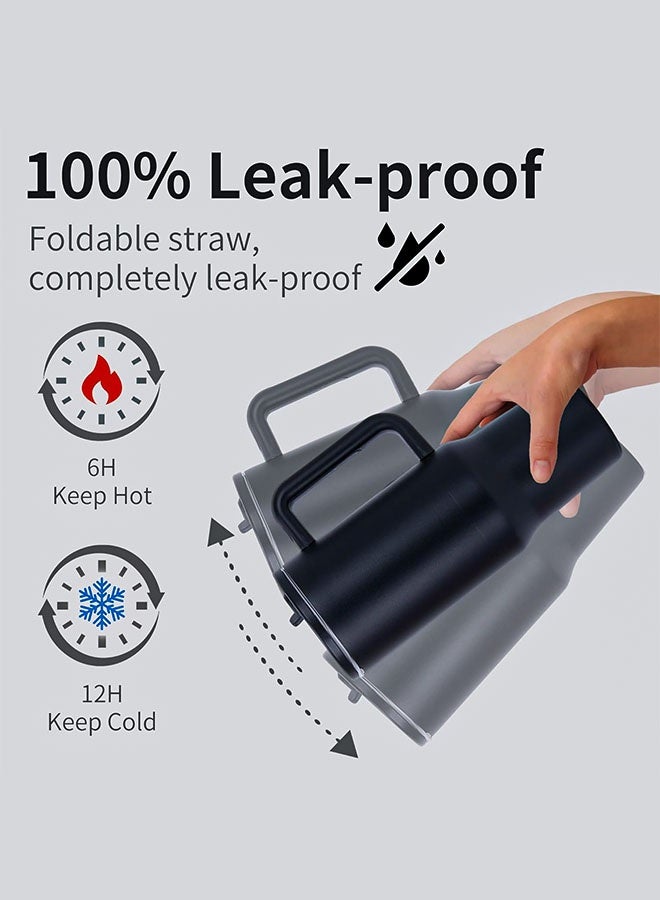 40 oz Stainless Steel Vacuum Insulated Tumbler with Straw Lid and Handle 40oz Leak-proof Travel Mug for Water, Iced Tea or Coffee, Smoothie and More - Image 4