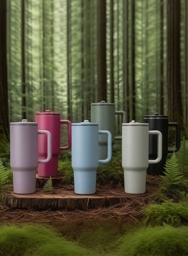 40 oz Stainless Steel Vacuum Insulated Tumbler with Straw Lid and Handle 40oz Leak-proof Travel Mug for Water, Iced Tea or Coffee, Smoothie and More - Image 5