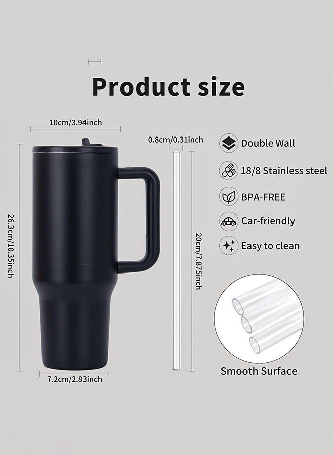 40 oz Stainless Steel Vacuum Insulated Tumbler with Straw Lid and Handle 40oz Leak-proof Travel Mug for Water, Iced Tea or Coffee, Smoothie and More - Image 2