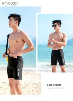 roaiss Men Sharkskin Swim Shorts Swimsuit Plus Size Swimming Trunks Quick Dry Pool Training Swim Jammers Swimwear for Men Boys Pants  - Image 2