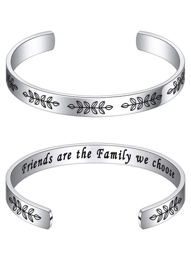 M MOOHAM Friends are Family We Choose Bracelet - Friendship Bracelet Christmas Jewelry for Friend, Long Distance Friendship Gifts for Women Friend Female Her BFF Birthday, Mothers Day Present Gift for Friends - Image 1