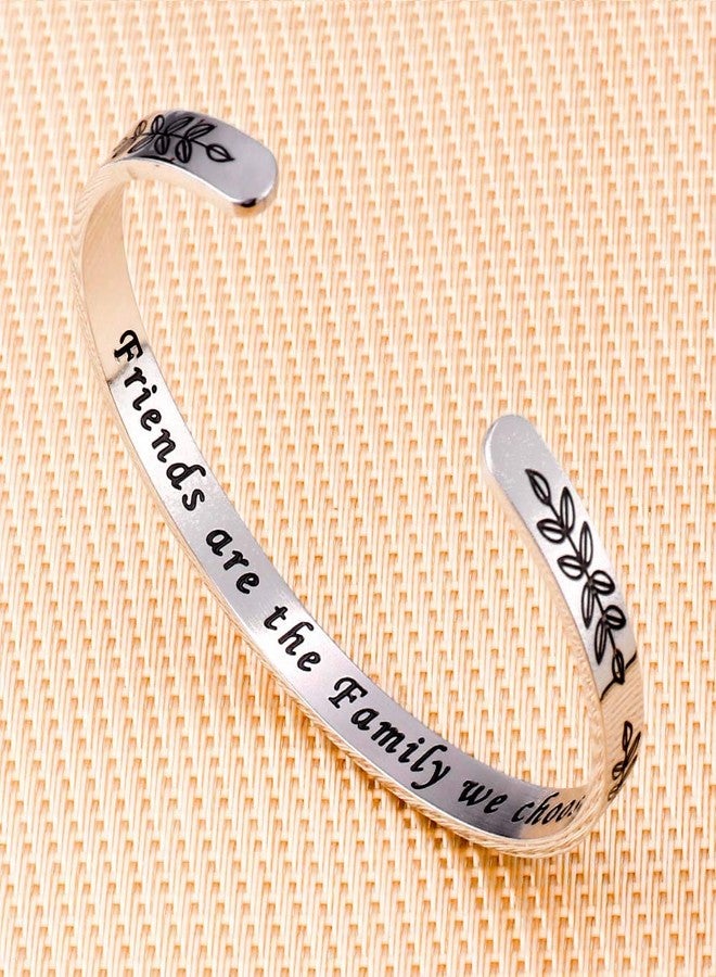 M MOOHAM Friends are Family We Choose Bracelet - Friendship Bracelet Christmas Jewelry for Friend, Long Distance Friendship Gifts for Women Friend Female Her BFF Birthday, Mothers Day Present Gift for Friends - Image 5