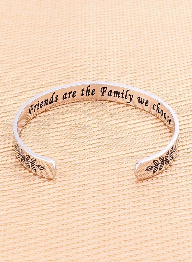 M MOOHAM Friends are Family We Choose Bracelet - Friendship Bracelet Christmas Jewelry for Friend, Long Distance Friendship Gifts for Women Friend Female Her BFF Birthday, Mothers Day Present Gift for Friends - Image 3