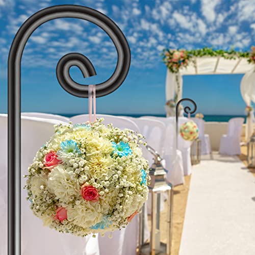 Shimeyao 20 Pack Shepherd Hook 35 Inch 1/3 Inch Thick, Thick Iron Curled Hook for Hanging Bird Feeders, Plant Hangers, Flower Basket, Lanterns, Weddings,Spring,Summer - Image 5