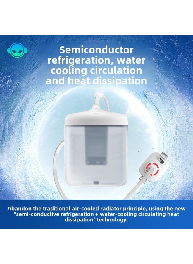 Mobile Phone Semiconductor Radiator Water-cooled Game Chicken Live Broadcast Mobile Phone Cooling Artifact Back Clip With Digital Display New-Color:S3-White  - Image 2
