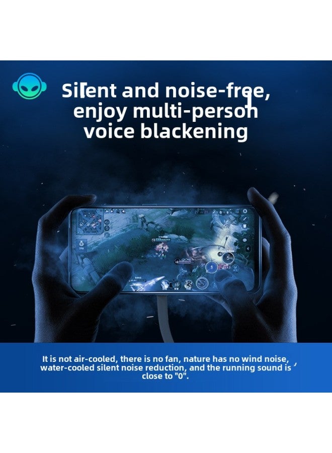 Mobile Phone Semiconductor Radiator Water-cooled Game Chicken Live Broadcast Mobile Phone Cooling Artifact Back Clip With Digital Display New-Color:S3-White  - Image 3