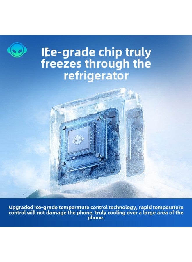 Mobile Phone Semiconductor Radiator Water-cooled Game Chicken Live Broadcast Mobile Phone Cooling Artifact Back Clip With Digital Display New-Color:S3-White  - Image 4