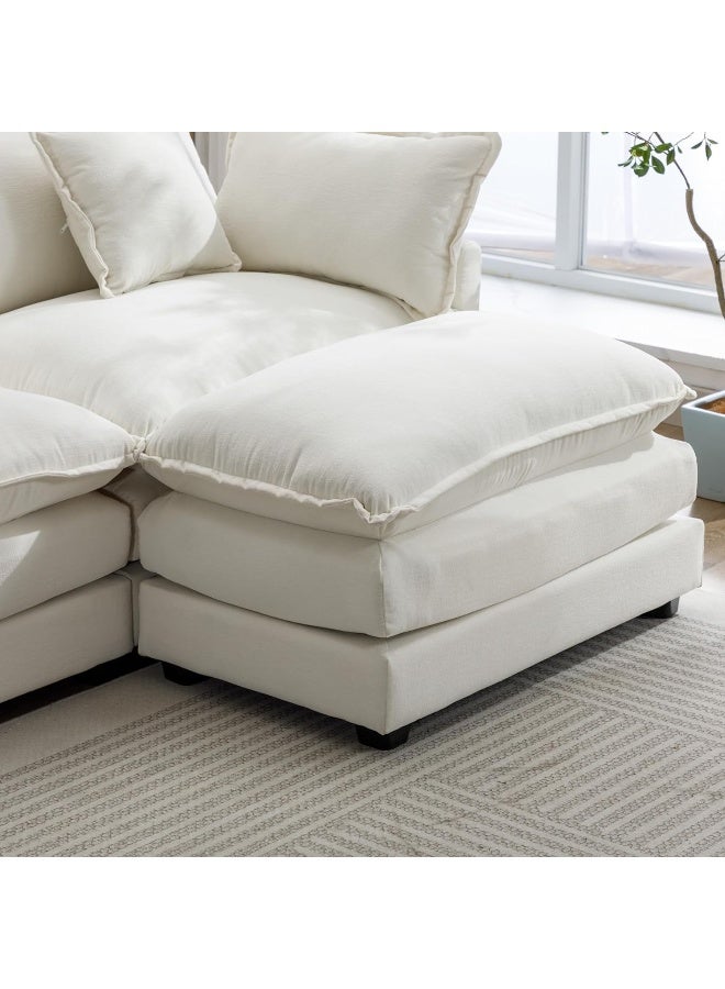 Comfynest Comfynest Modern and Unique L Shaped Couch Design for Your Living Room (Beige)  - Image 5