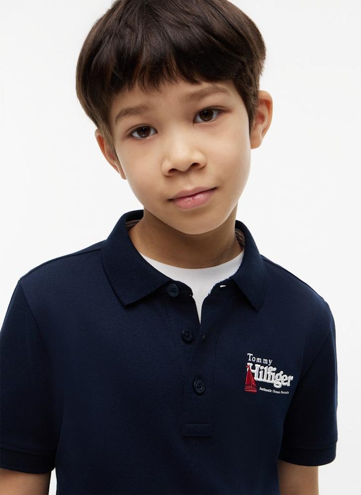 TOMMY HILFIGER Regular Fit Graphic Embroidery Polo Shirt - Image 3