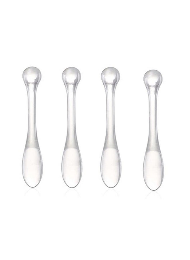 mollensiuer - 10 Pcs Transparent Acrylic Makeup Sticks Mud Mixing Tool Mask Spatula Diy Face Beauty Makeup Tool Portable Mask Stick Cosmetic Mask Spoon Spatulas Mask Stick Cosmetic Spatula - Image 1