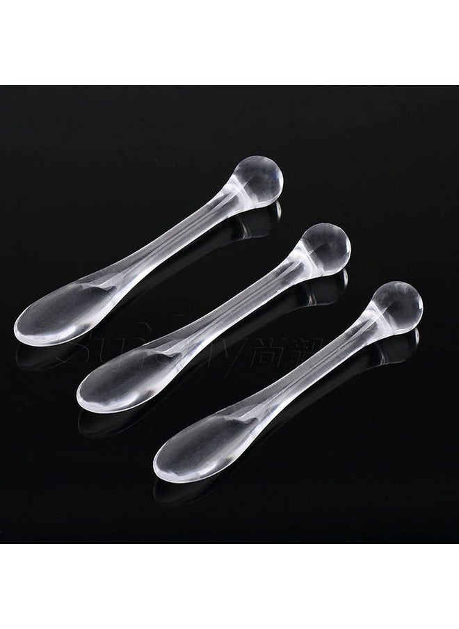 mollensiuer - 10 Pcs Transparent Acrylic Makeup Sticks Mud Mixing Tool Mask Spatula Diy Face Beauty Makeup Tool Portable Mask Stick Cosmetic Mask Spoon Spatulas Mask Stick Cosmetic Spatula - Image 1