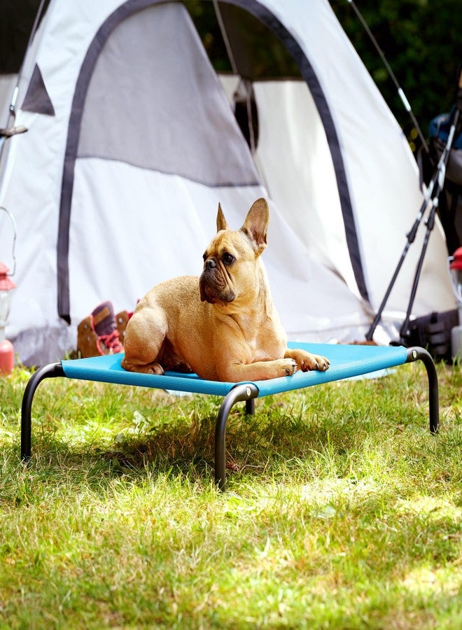FurHaven Elevated Pet Cots - Cooling & Breathable Nylon Mesh Hammock for Small Dogs & Cats/Easy-to-Assemble / / Durable and Reinforced/Perfect for Rest & Relaxation Outdoors - Capri Blue, Small - Image 2