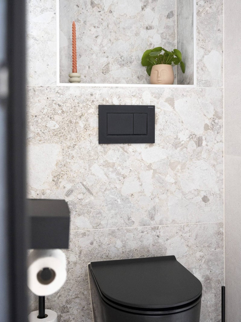 Geberit G115883161 Sigma 30 Dual Flush 1.6/0.8 GPF Actuator Plate Matte Black/Polished Black - Image 3