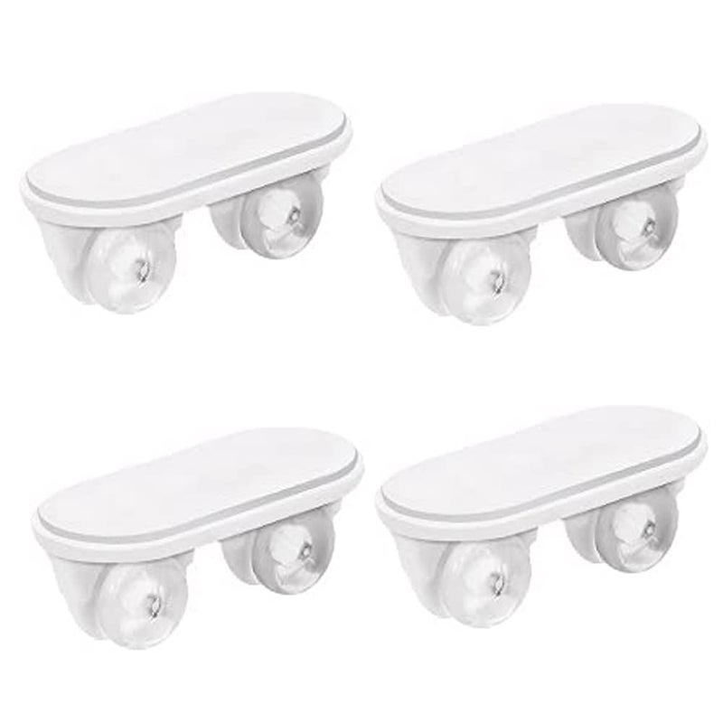 DYRROTH DYRROTH 4 pcs Self Adhesive Wheels Casters Universal Furniture Wheel Castor Roller for Furniture Storage Box Baby Toys Car Cloth Bin Container Moving Carton White 4 - Image 1