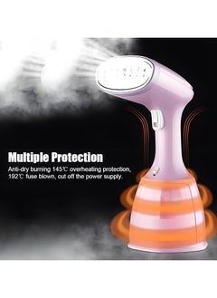 XVersion Steam Iron 1500W Handheld Steamer Garment Steamer for Clothes Portable Iron Steam with Strong Penetrating 350ml  - Pink  - Image 5