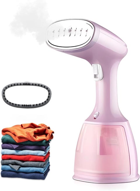 Steam Iron 1500W Handheld Steamer Garment Steamer for Clothes Portable Iron Steam with Strong Penetrating 350ml  - Pink