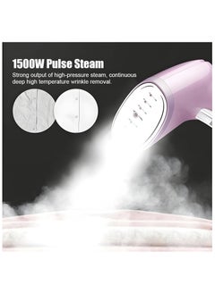 XVersion Steam Iron 1500W Handheld Steamer Garment Steamer for Clothes Portable Iron Steam with Strong Penetrating 350ml  - Pink  - Image 4