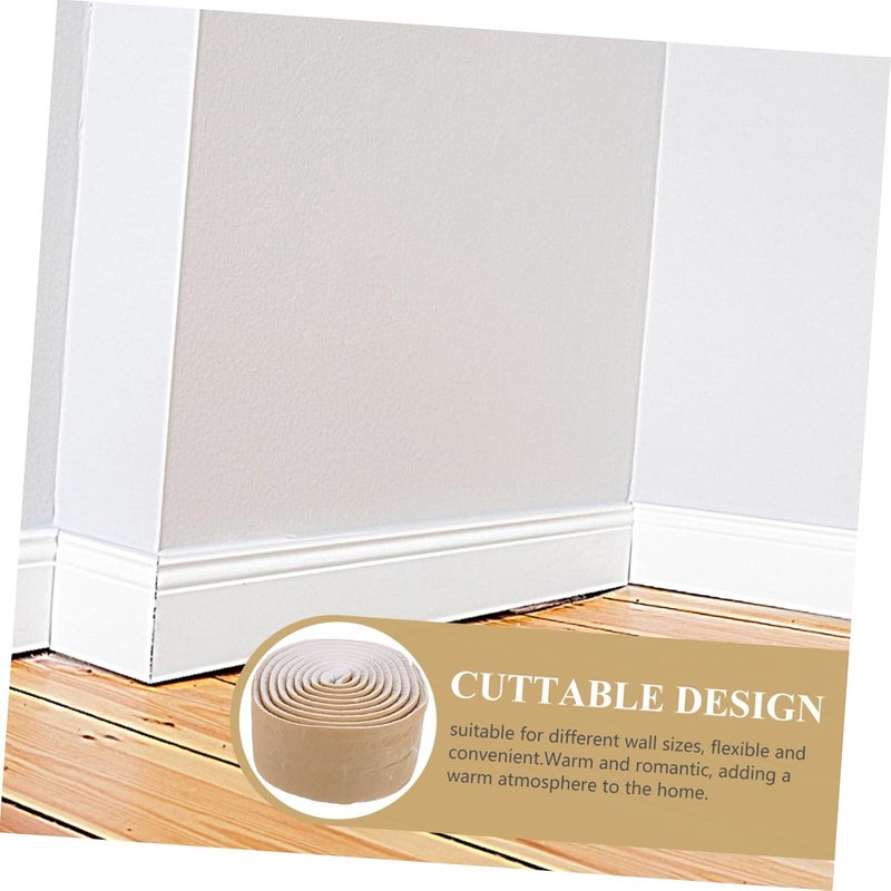 DOITOOL 1Roll Self Adhesive Skirting Board Trim Flexible Wall Decals for Corner Decoration Durable Baseboard Sticker Easy to Install for Home Use - Image 5