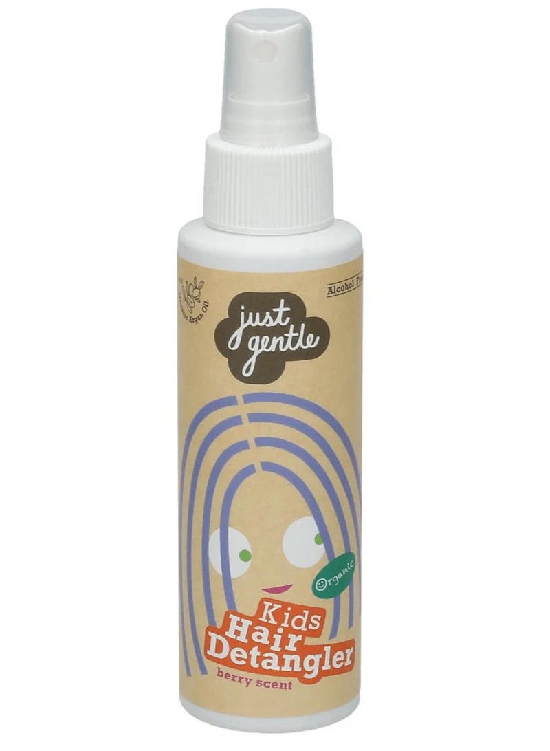 Just Gentle Organic Kids Hair Detangler Spray With Argan Oil Berry Scent 100 ML - Image 1