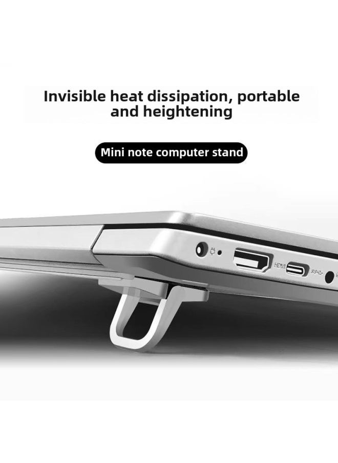 Notebook Bracket Zinc Alloy Desktop Computer Bracket Elevated Folding Invisible Cooling Rack Flat Bracket Cross-border-Colour:Third Gear [silver] - Image 2