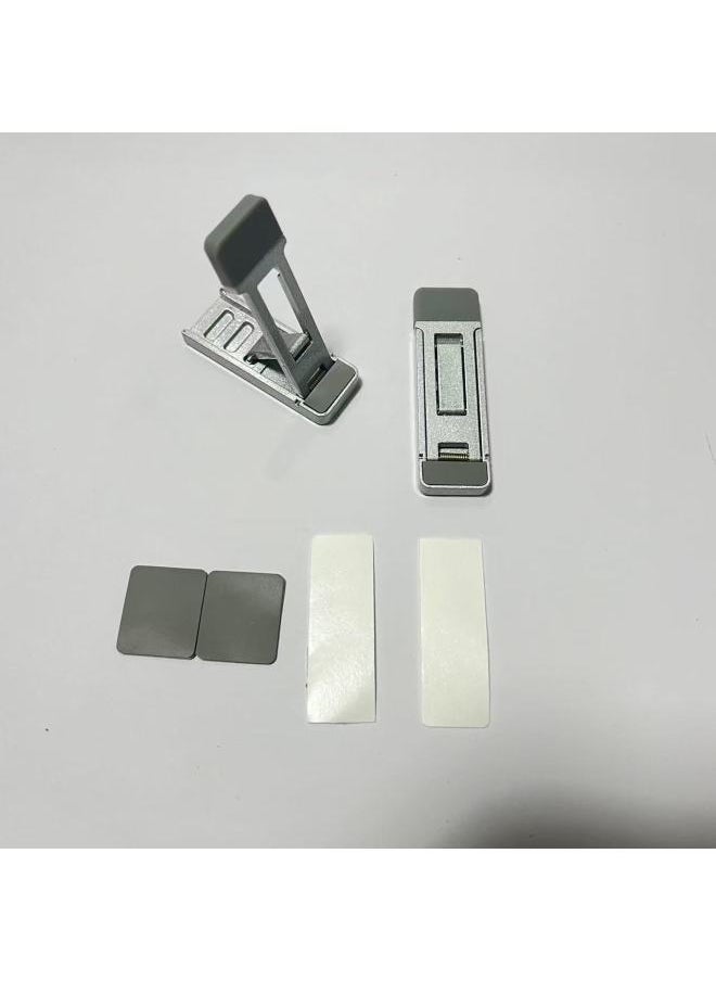 Notebook Bracket Zinc Alloy Desktop Computer Bracket Elevated Folding Invisible Cooling Rack Flat Bracket Cross-border-Colour:Third Gear [silver] - Image 1