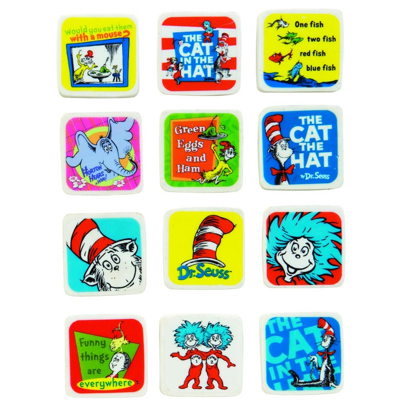 Geddes Raymond Geddes Dr. Seuss Character Erasers for Kids (Pack of 60) - Image 1