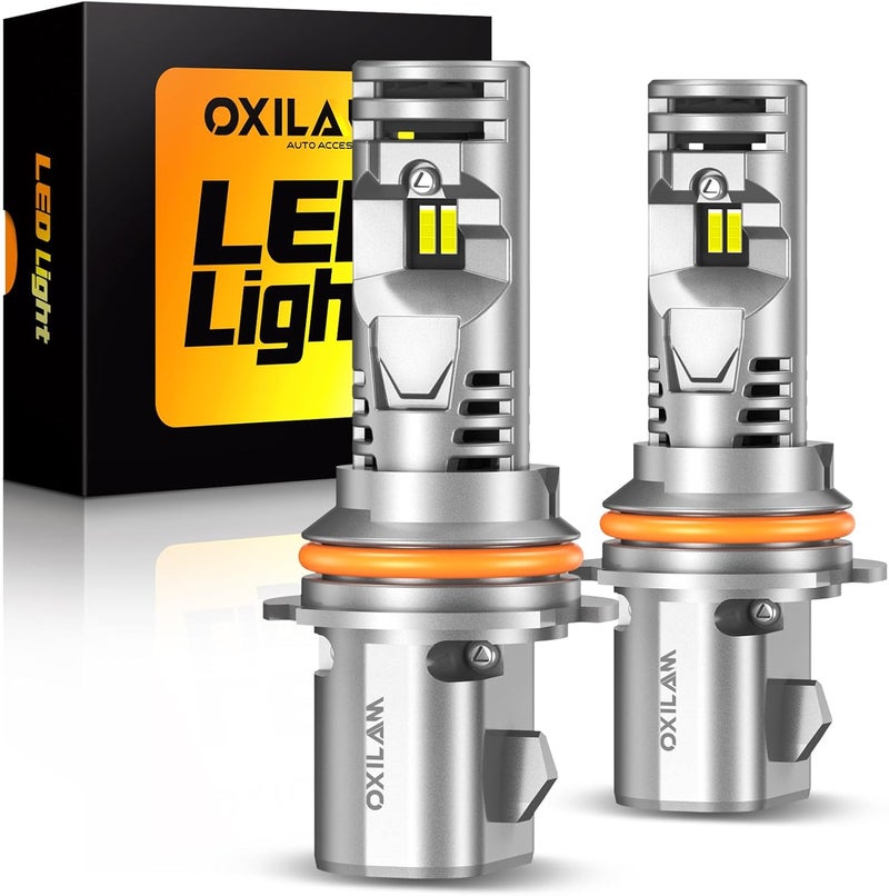 OXILAM مصابيح Q36 9007/HB5 2025، سطوع فائق 20000 لومن، أبيض بارد 6000 كلفن، مصابيح ضباب 9007/HB5، تركيب وتشغيل في 3 دقائق، مقاومة للماء IP68، عبوة من 2 - Image 1