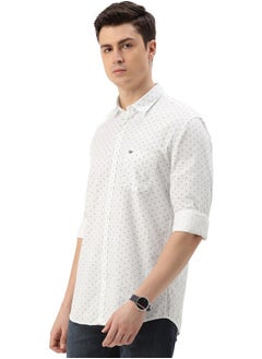 Peter England Peter England Men's Everyday Ditsy Print Slim Fit Full Sleeve Casual Shirt | 100% Cotton  - Image 2