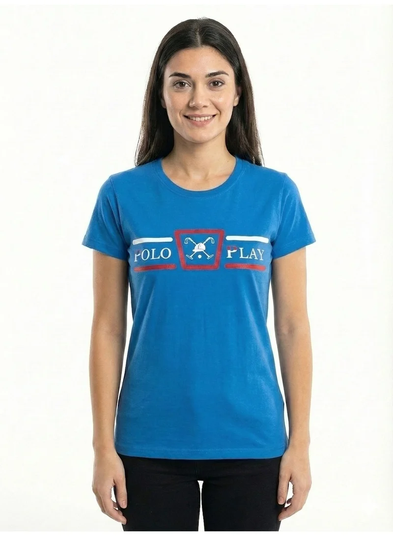 Polo Play Ladies Graphic T-shirt -ROYAL BLUE